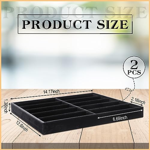 Batiyeer 2pcs Sunglasses Organizer Storage Tray Black 2 Pcs - Image 2