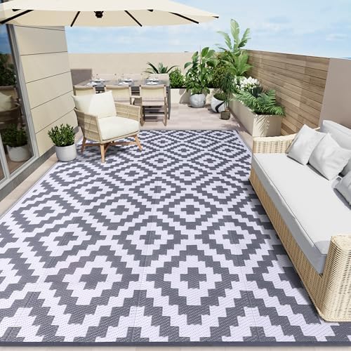 OLANLY Outdoor Rug 8x10 ft Waterproof Reversible Mat by OLANLY