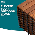 Bliss Outdoors Acacia Interlocking Deck Tiles - Image 2