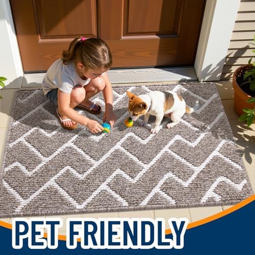 OLANLY Front Door Mat 36x24, Low-Profile Easy Clean Doormat - Image 6