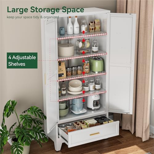 Bevivog Farmhouse Metal Storage Cabinet - Image 4