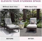 Plastic Interlocking Deck Tiles 12 Pack, 12in Waterproof Patio Flooring - Image 5