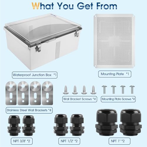 Waterproof Outdoor Project ABS Plastic Junction Box IP67 Weatherproof Dustproof - Image 7
