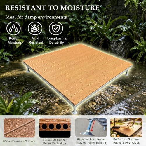 Decking Wood Composite Platform, Flooring Tiles, Raised Deck Platform - Image 5