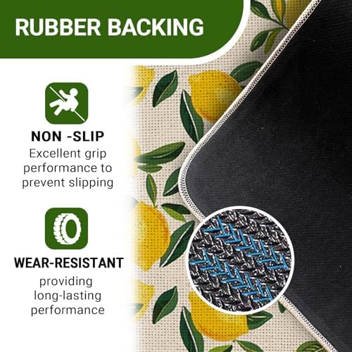 Spring Summer Lemon Welcome Front Door Mat - Image 4