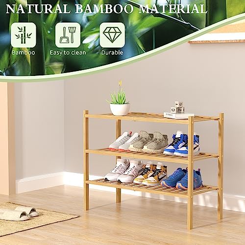 ROMGUAR CRAFT 3 Tier Bamboo Shoe Rack - Image 6