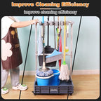 Mobile Mop and Broom Holder，Efficient Storage Solution - Image 3