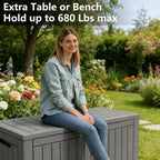 Outdoor Storage Box Waterproof, 150 Gallon Deck Box - Image 6