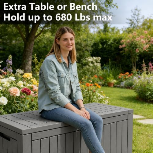 Outdoor Storage Box Waterproof, 150 Gallon Deck Box - Image 6