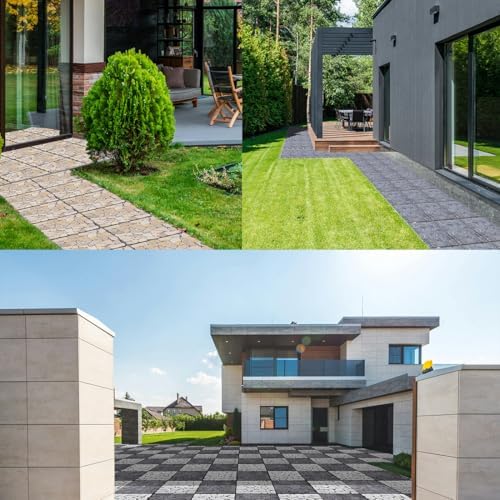 DIY Stone Tile Deck Tile, Durable Patio Garden Interlocking Decking12 6PCS - Image 6