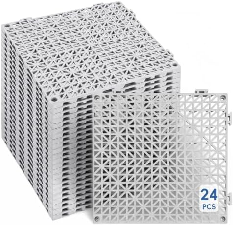 Interlocking Drainage Tiles 24PCS Modular Interlocking Cushion 12" x 12" by Unknown