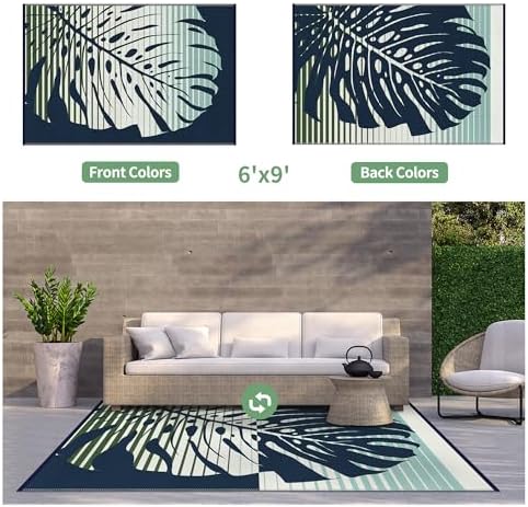 GENIMO Outdoor Rug, Waterproof Plastic Rugs - Image 2