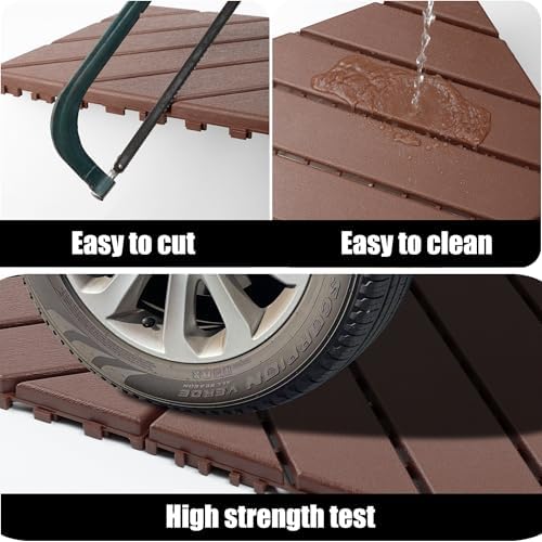44 Pack Interlocking Deck Tiles, All-Weather Outdoor Deck Tiles - Image 3
