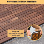 Acacia Wood Interlocking Deck Tiles - Image 4