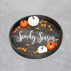Elegant Designs HG2013-BKS Halloween Decoration Decorative 13.75'' Round Wood - Image 6