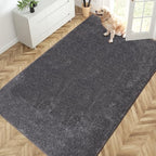 PURRUGS Area Rug, Light Grey-Dark Grey by PURRUGS