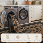 Easy Jute 6x9 Living Room Rug Bohemian Brown Dense Floral - Image 5
