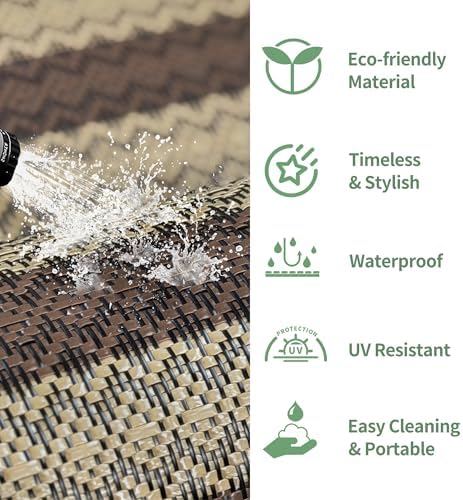 GENIMO Outdoor Rug, Waterproof Plastic Rugs - Image 6