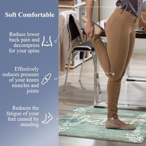 HEBE Anti Fatigue Kitchen Mat Set of 2, Cushioned Kitchen Mats - Image 6
