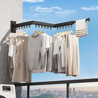 Wall Mounted Foldable Clothes Drying Rack, Heavy Duty 3-Fold Laundry Airer - Image 2