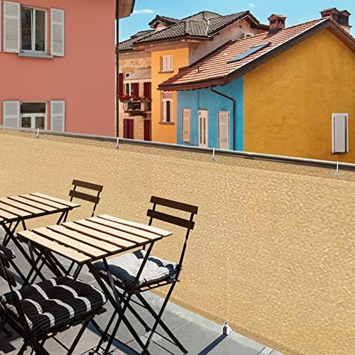 iCover 3.3x19.5ft Balcony Privacy Screen Fence, UV-Resistant Railing Fencing - Image 6