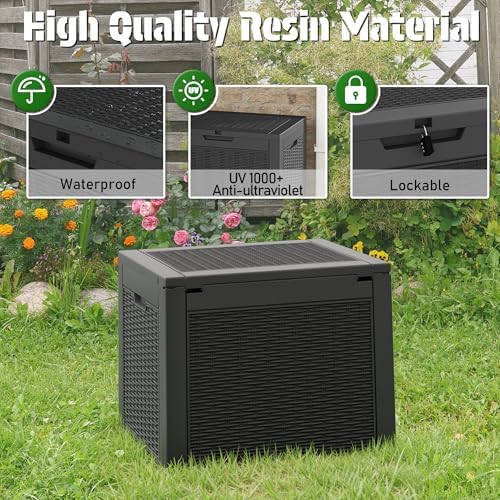 Outdoor Storage Box Waterproof, 35 Gallon Deck Box - Image 3