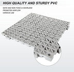 12 Pack 12" x 12" Interlocking Rubber Bathroom Flooring Tiles Non-Slip Splicing - Image 3