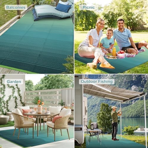 Lahome Outdoor Patio Rug Waterproof 6x9, Plastic Straw Rug Reversible - Image 7