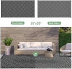 GENIMO Outdoor Rug, Waterproof Plastic Rugs 10'x20' - Image 4