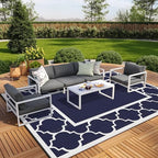 GENIMO Outdoor Rug, Waterproof Plastic Rugs 10'x14' by GENIMO