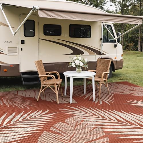 GENIMO Outdoor Rug, Waterproof Plastic Rugs 10'x14' - Image 5