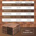 Permium Acacia Waterproof Interlocking Deck Tiles, Patio/Outdoor Flooring - Image 3