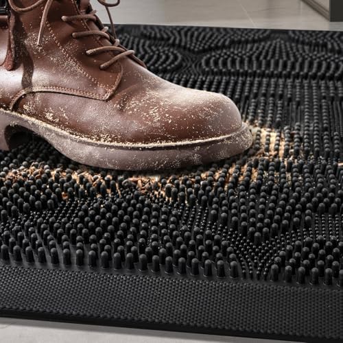 FRAMICS Front Door Mat Outside Entrance, Rubber Door Mats Welcome 24"x36" - Image 5