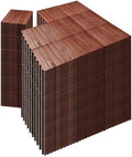 PrimeZone 432 PCS Solid Acacia Wood Interlocking Deck Tiles Outdoor by PrimeZone