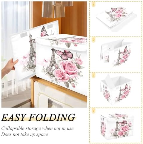Bolaz Bow Flower Eiffel Tower Storage Bins - Image 4