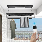 Electric Retractable Airing Rack Black, Ceiling Clothesline 77lbs Load - Image 5