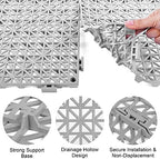 MYFAMIREA Modular Interlocking Cushion 12 Pack 11.8" x 11.8" Rubber Floor Tiles - Image 4