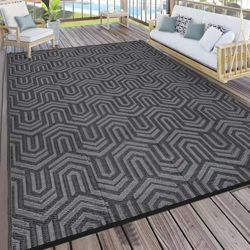 9x12 Outdoor Rug Waterproof Foldable Plastic Straw Carpet - Image 3