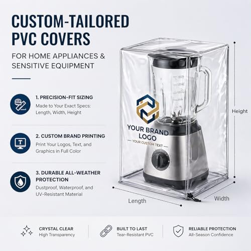 Custom Size Clear PVC Dust Cover, Made to Measure Size - Image 5
