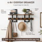33.86" Wall Mounted Coat Rack - Image 3