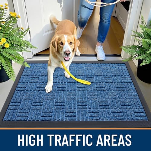OLANLY Front Door Mat Outside Entrance 47x32, Heavy-Duty Rubber Doormat - Image 5