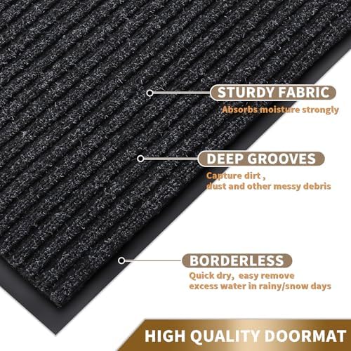 Yimobra Front Door Mat Outdoor Indoor 47x24, Waterproof Doormat - Image 3