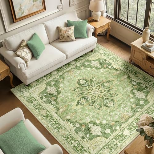 RELEANY Washable Area Rug, Square 6'x6' by RELEANY