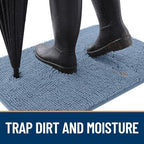 OLANLY Dog Door Mat for Muddy Paws 44x32, Super Absorbent Chenille Mud Mat - Image 2