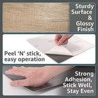 Art3d 30-Pack Peel and Stick Vinyl Floor Planks, Light Brown Ash - Image 4