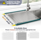Tomorotec Roll Up Dish Drying Rack Over Sink, 304 Steel - Image 4