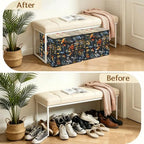 Rustic Floral Shoe Organizer for Closet - Image 5