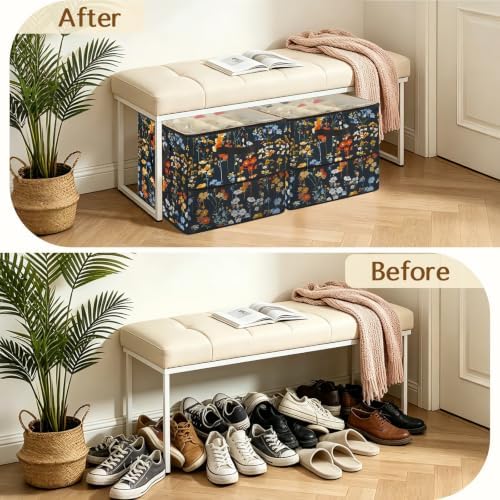 Rustic Floral Shoe Organizer for Closet - Image 5