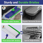 Floor Scrub Brush with Long Handle & Squeegee - Image 4