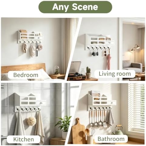 White Key and Mail Holder for Wall - Image 6